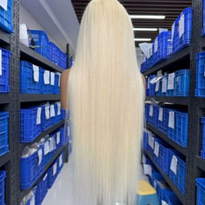 Blair – Luxury 613 Blonde Straight Human Hair Wig