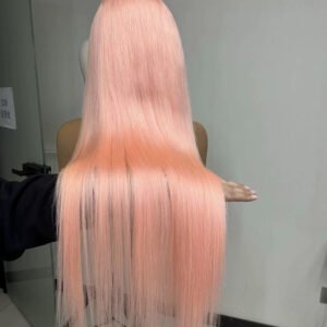 Rosalie Rose Gold Straight Human Hair Wig