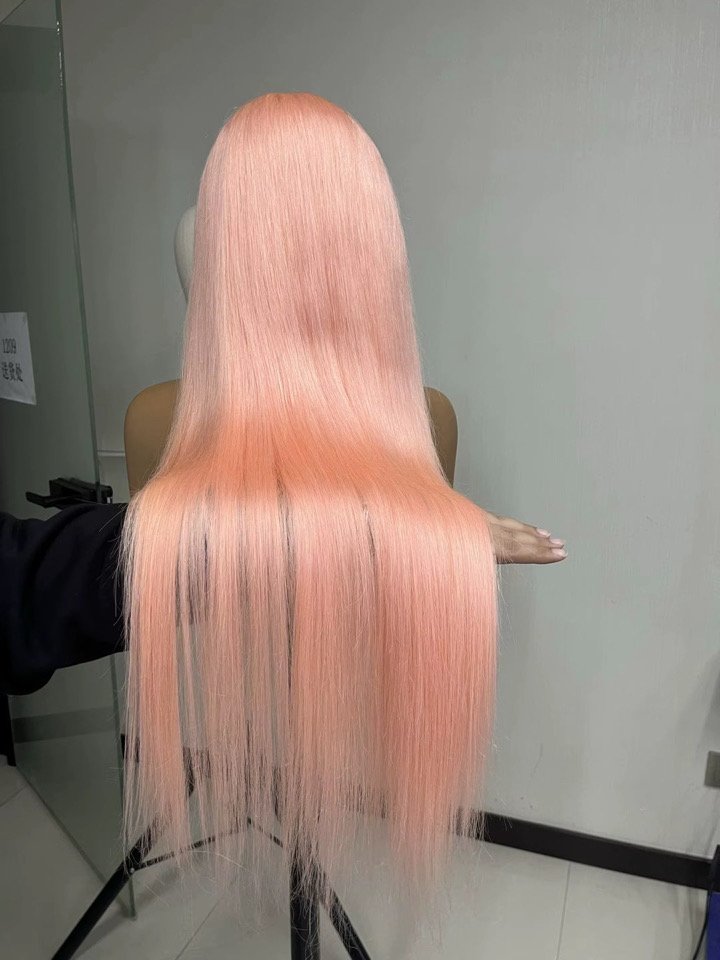 Rosalie Rose Gold Straight Human Hair Wig